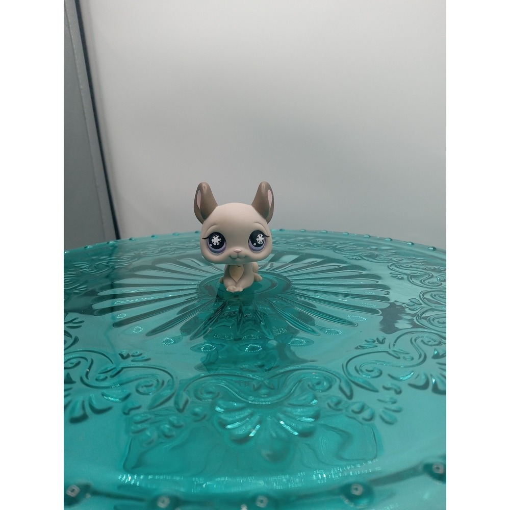 Littlest Pet Shop Chinchilla 687 Gray Brown Purple Snowflake Eyes LPS Winter